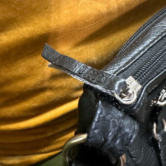 Great American Leather Works Black Crossbody Bag Y2K Vintage - Picture 4 of 15